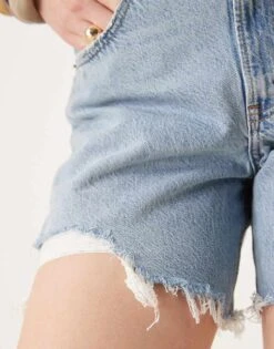 Abercrombie & Fitch 90's Cut-off Short In Medium Blue Wash For Women Medium Wash -Abercro Clothing Shop 207916505 5