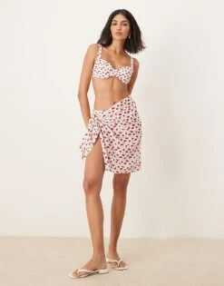 Abercrombie & Fitch Short Sarong Co-ord In Cherry Print For Women Multi -Abercro Clothing Shop 208107858 1 multi 1